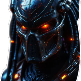 Predator Warrior in Armor vinyl sticker