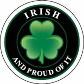 Proud Irish Decal Ireland Flag Shamrock vinyl sticker