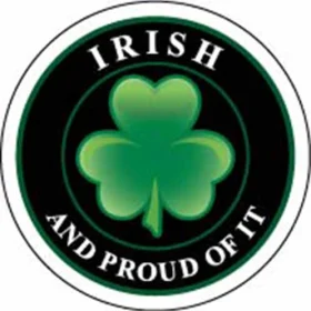 Proud Irish Decal Ireland Flag Shamrock vinyl sticker