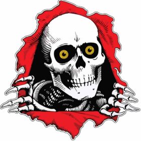 Psychedelic Skeleton Skateboard Vinyl Sticker