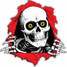 Psychedelic Skeleton Skateboard Vinyl Sticker