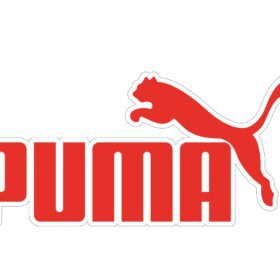 Puma Red logo vinyl sticker