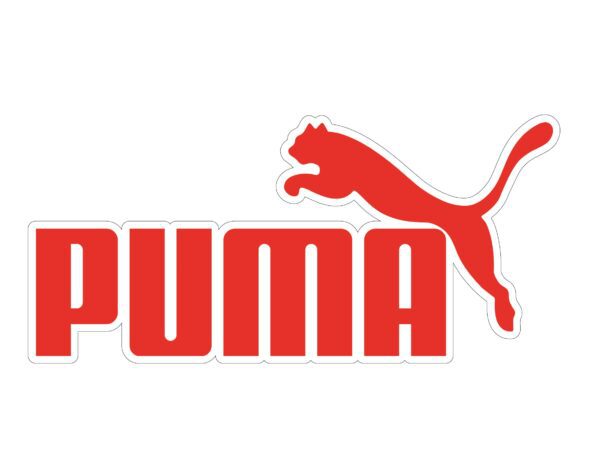 Puma Red logo vinyl sticker