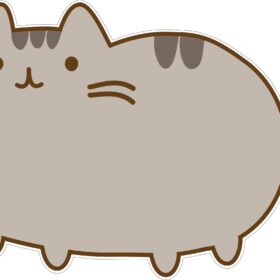 Pusheen A Fat Cat vinyl sticker