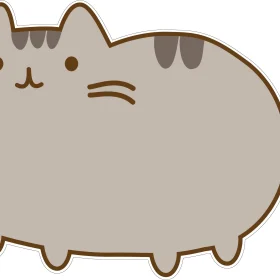 Pusheen A Fat Cat vinyl sticker