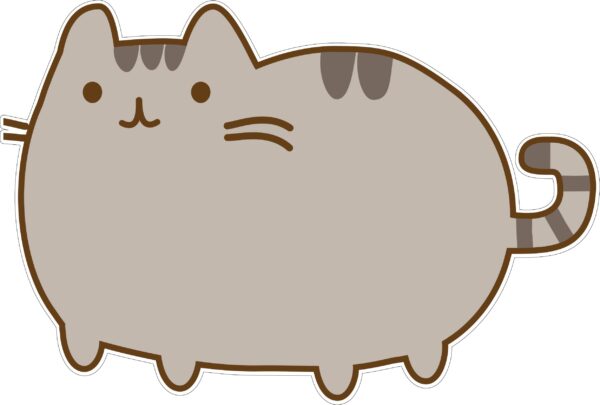 Pusheen A Fat Cat vinyl sticker