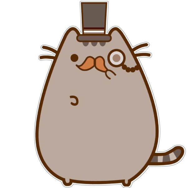 Pusheen Gentleman vinyl sticker