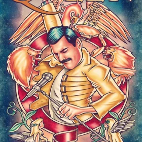 Queen Freddie Mercury Rock Band Poster Art Vinyl Sticker