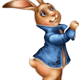 Rabbit Easter Bunny Alice In Wonderland vinyl sticker