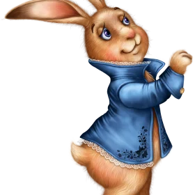 Rabbit Easter Bunny Alice In Wonderland vinyl sticker