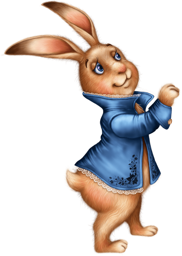 Rabbit Easter Bunny Alice In Wonderland vinyl sticker