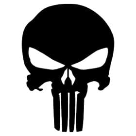 Racing Skull Punisher Car Window motorbike tank Cutout Vinyl Sticker