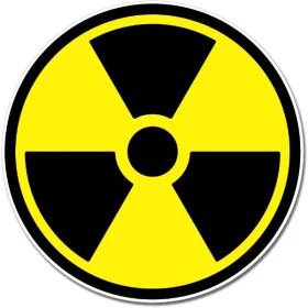 Radioactive Warning Caution Circle Sign Wall Vinyl Sticker
