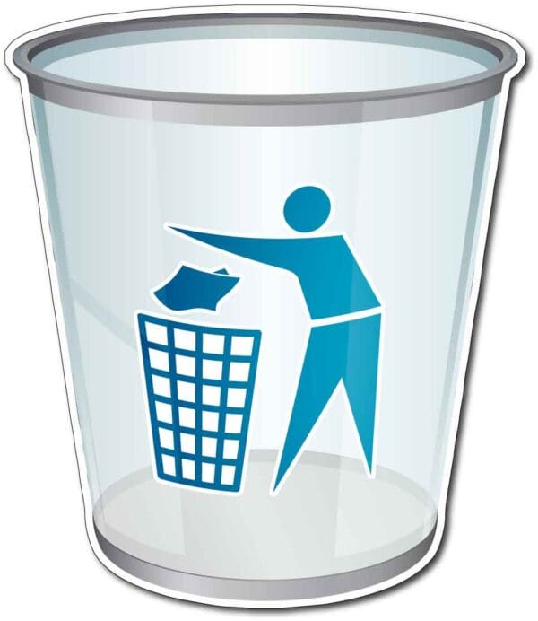 Recycling Bin Vinyl Sticker