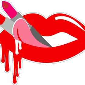 Red Lips Lipstick Makeup vinyl sticker
