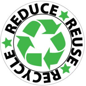 Reduce Reuse Recycle vinyl sticker