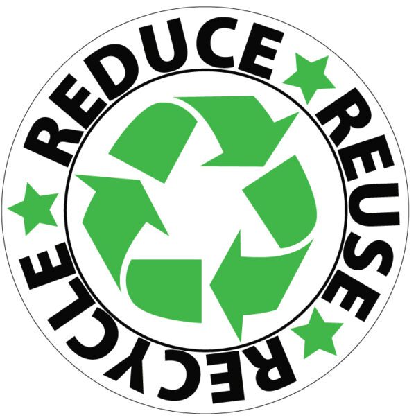 Reduce Reuse Recycle vinyl sticker