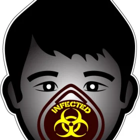 Respiration Mask Danger Logo vinyl sticker
