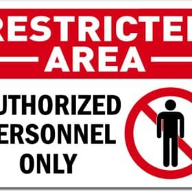 Restricted Area Authorized Personnel Only Sign Vinyl Sticker