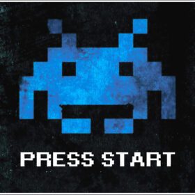 Retro Space Invaders Vintage Video Game Arcade Atari vinyl sticker