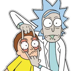 Rick And Morty Open Your Eyes Wide Vinyl Sticker