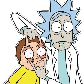 Rick And Morty Open Your Eyes Wide Vinyl Sticker