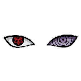 Rinnegan Sharingan Sasuke Uchiha Both Mangekyou Square