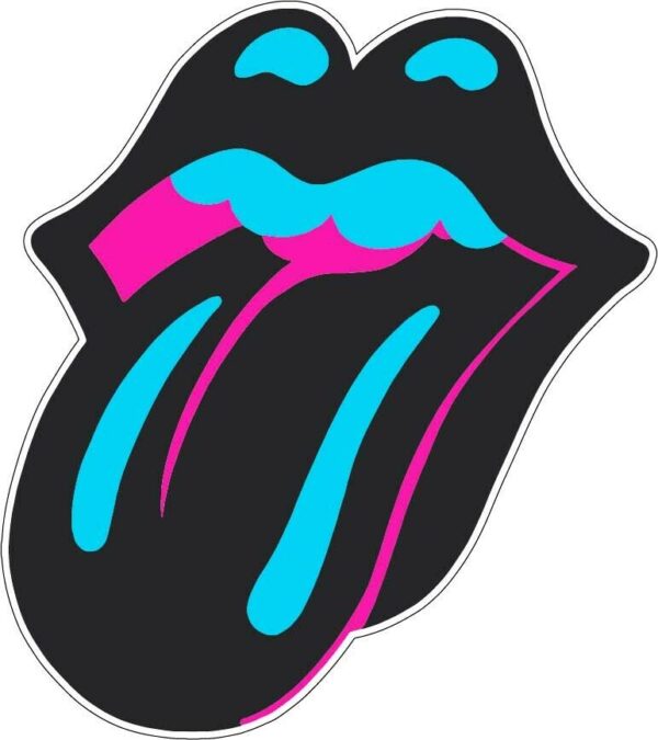 Rolling Stones Famous Rock Group Lips Black vinyl sticker