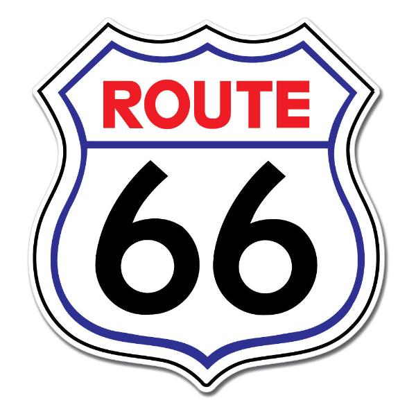 Route 66 Sign Wall Window Car Vinyl Sticker Decal - AG Design