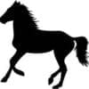 Running Horse Silhouette Cut Out Vinyl Decal