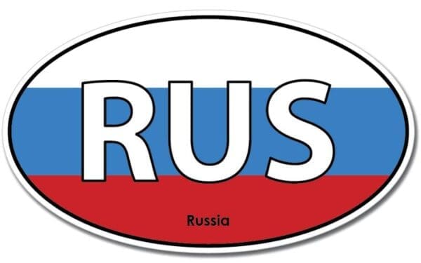 Russia Oval Euro Flag Wall Window Car Vinyl Sticker Decal