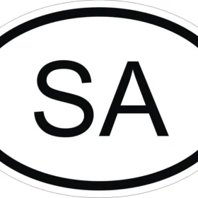 SA SAUDI ARABIA COUNTRY CODE OVAL vinyl sticker