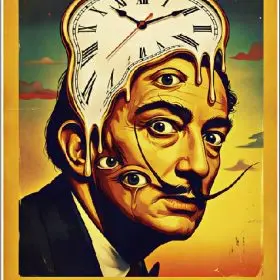 I Don't Do Drugs I Am Drugs Salvador Dalí Surreal Melting Clock Psychedelic Art Quote Vintage Aesthetic Trippy Meme Retro Pop vinyl sticker