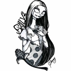 Sally KHII Black And White vinyl sticker