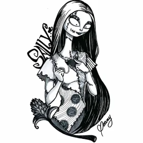 Sally KHII Black And White vinyl sticker