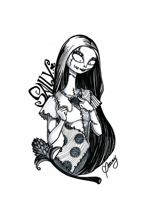 Sally KHII Black And White vinyl sticker