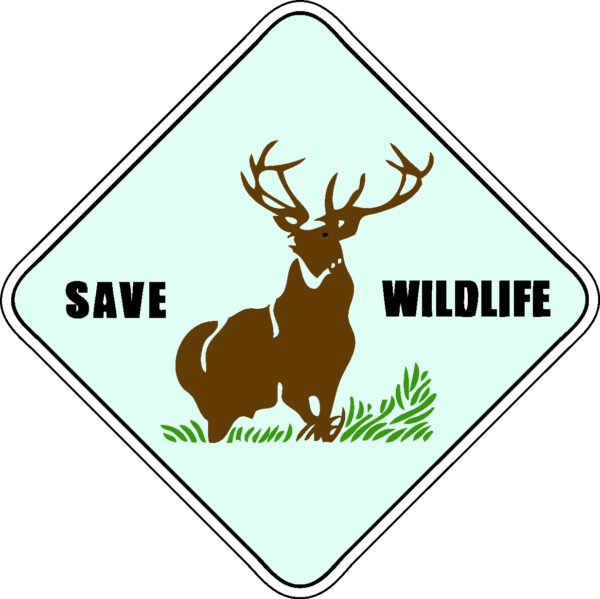 Save Wildlife Sign vinyl sticker printed vinyl decal