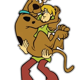 Scooby Dog Shaggy Holding Scooby vinyl sticker