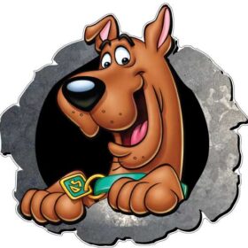 Scooby Doo In Hole vinyl sticker