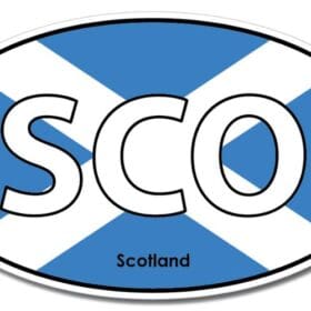 Scotland Oval Euro Flag Wall Window Car Vinyl Sticker Decal