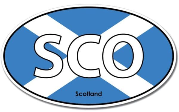 Scotland Oval Euro Flag Wall Window Car Vinyl Sticker Decal