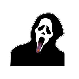 Scream Scary Movie Killer Ghost Face Mask Vinyl Sticker