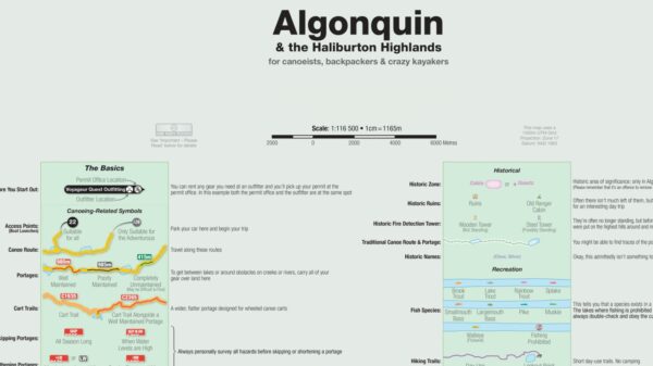 Screenshot Algonquin Park Map Title vinyl sticker