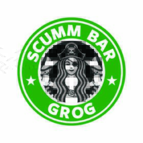 Scumm Bar Grog Monkey Island vinyl sticker