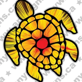 Sea Turtles Explosion vinyl sticker