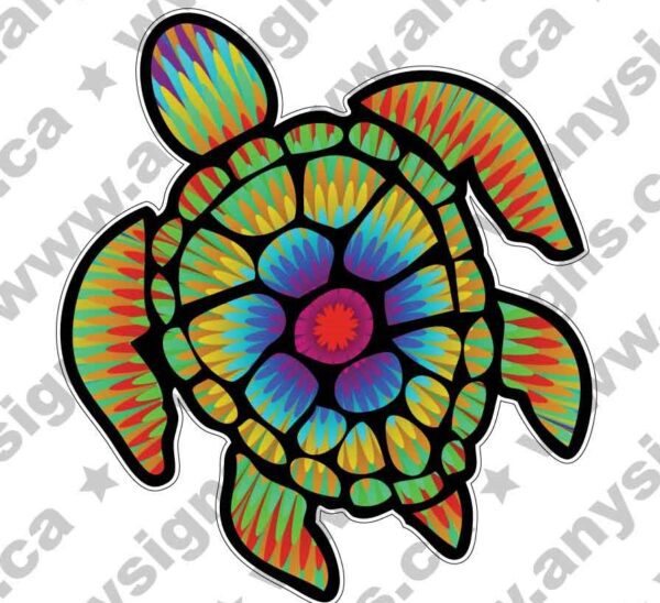 Sea Turtles Rainbow vinyl sticker