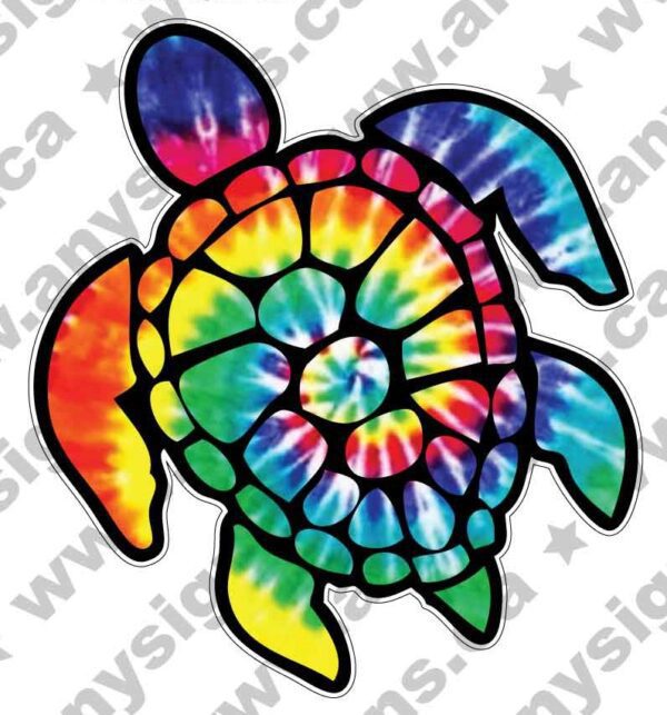 Sea Turtles Rastafari vinyl sticker