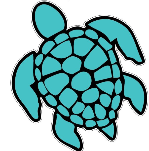 Sea Turtles Sky Blue vinyl sticker