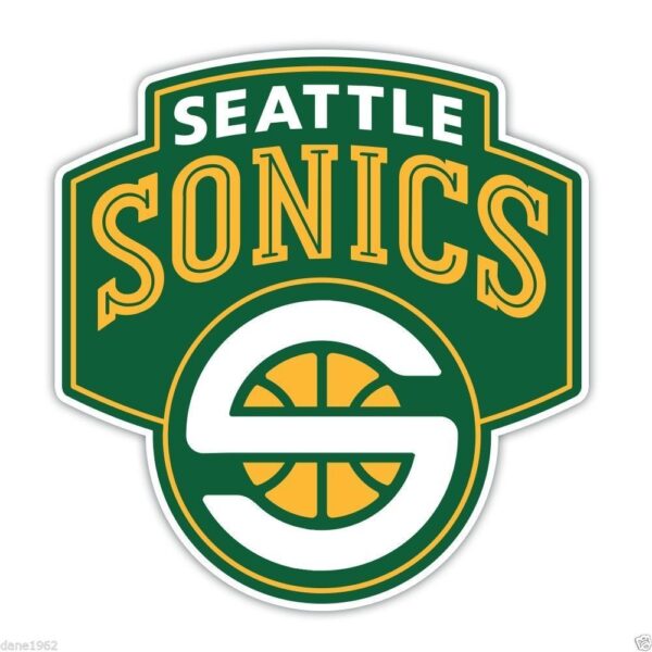 Seattle Supersonics NBA Logo Basketball vinyl sticker