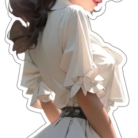 Sexy Girl Ethereal Charm Mystic Allure Stylish Anime Fantasy Attractive Pretty Woman vinyl sticker